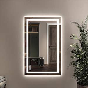36 in. W x 60 in. H Wall-mounted Full-length Mirror LED Light Dresser Mirror Full Body Mirror