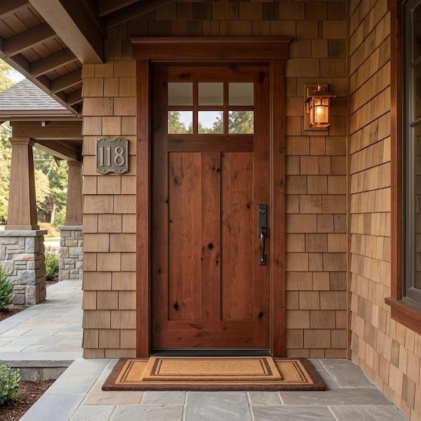 Krosswood Doors 42 in. x 96 in. Knotty Alder Right-Hand/Inswing 6