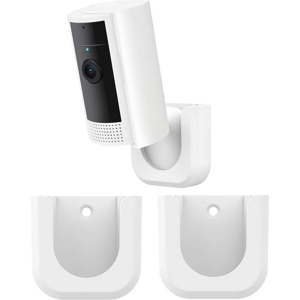 Indoor Camera Adhesive Wall Mount Bracket, 2-Pack, White