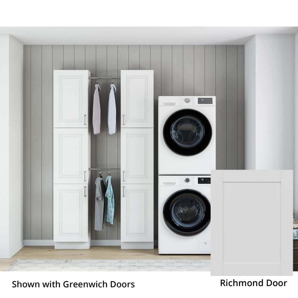 Richmond Verona White Plywood Shaker Stock Ready to Assemble Kitchen-Laundry Cabinet Kit 12 in. W. x 90 in. x 55 in. price history on PriceWatchPro