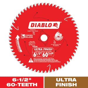 6-1/2in. x 60-Tooth Ultra Finish Circular Saw Blade for Wood