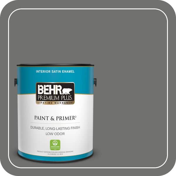 BEHR PREMIUM PLUS 1 gal. #MQ2-61 Magnet Satin Enamel Low Odor Interior Paint & Primer
