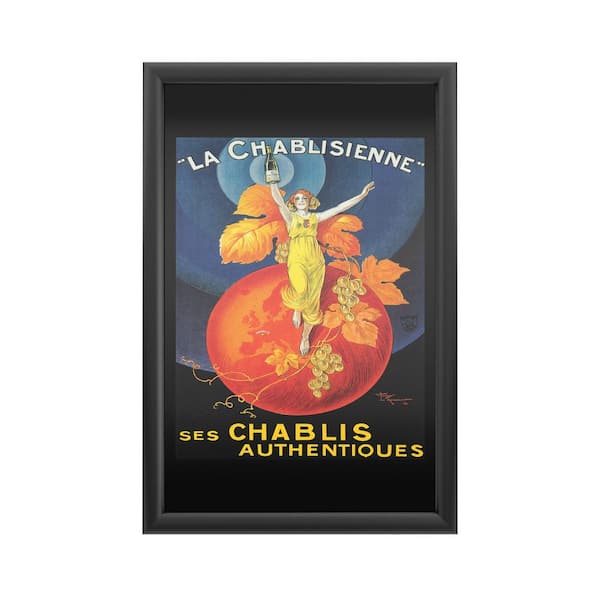Trademark Fine Art "La Chablisienne" by Unknown Framed with LED Light Vintage Advertisement Wall Art 24 in. x 16 in.