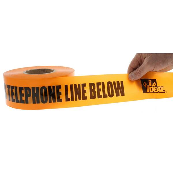 3 x 1 Orange 3 x 1 000' Size Fotronic Corporation Ideal 42-103 Non-Detectable UndergroundCaution Buried Telephone Line Below Tape 000 Size 3 x 1 Orange 3 x 1 000' Size Fotronic Corporation Ideal 42-103 Non-Detectable UndergroundCaution Buried Telephone Line Below Tape 000 Size