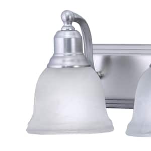 LaSalle 48 in. W 6 Light Brushed Nickel Bathroom Vanity Light Fixture