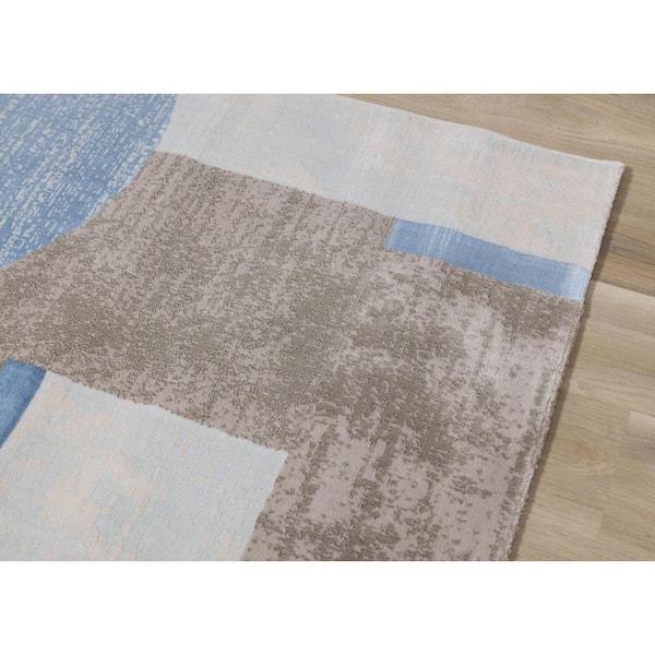 Vireo Collections 8 ft. x 11 ft. Blue Geometric Indoor Area Rug