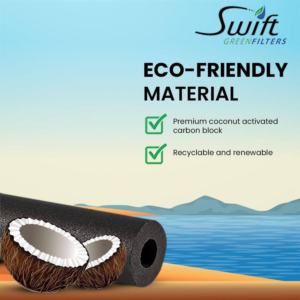 Swift Green 13.75" White Coconut Carbon Water Filter