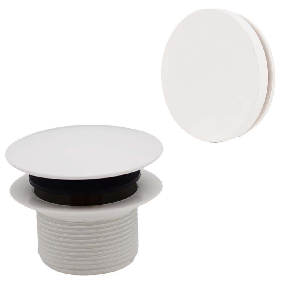 1-1/2 in. NPSM Coarse Thread Mushroom Tip-Toe Bathtub Drain with Illusionary Overflow Faceplate, Powder Coat White price history on PriceWatchPro