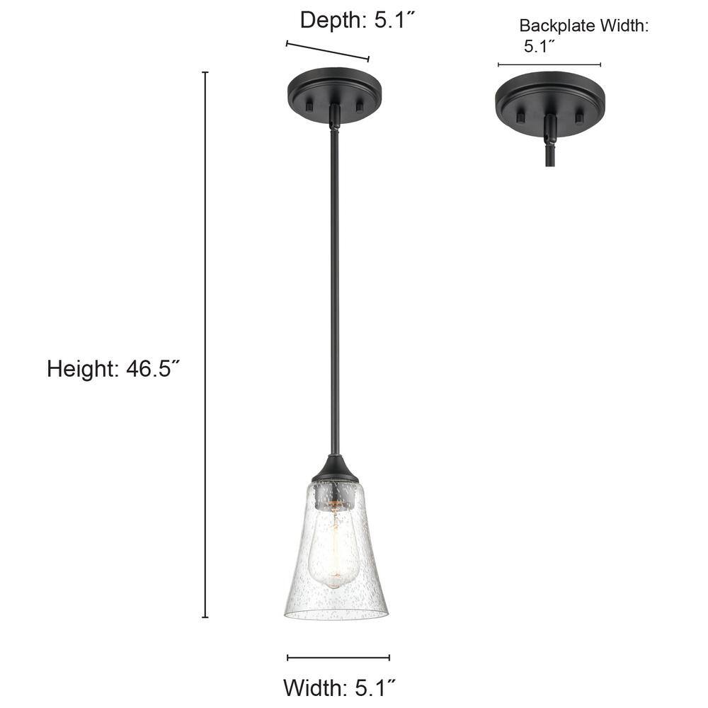 Natalie Modern Gold Matte Black 46.5" Glass Pendant Light