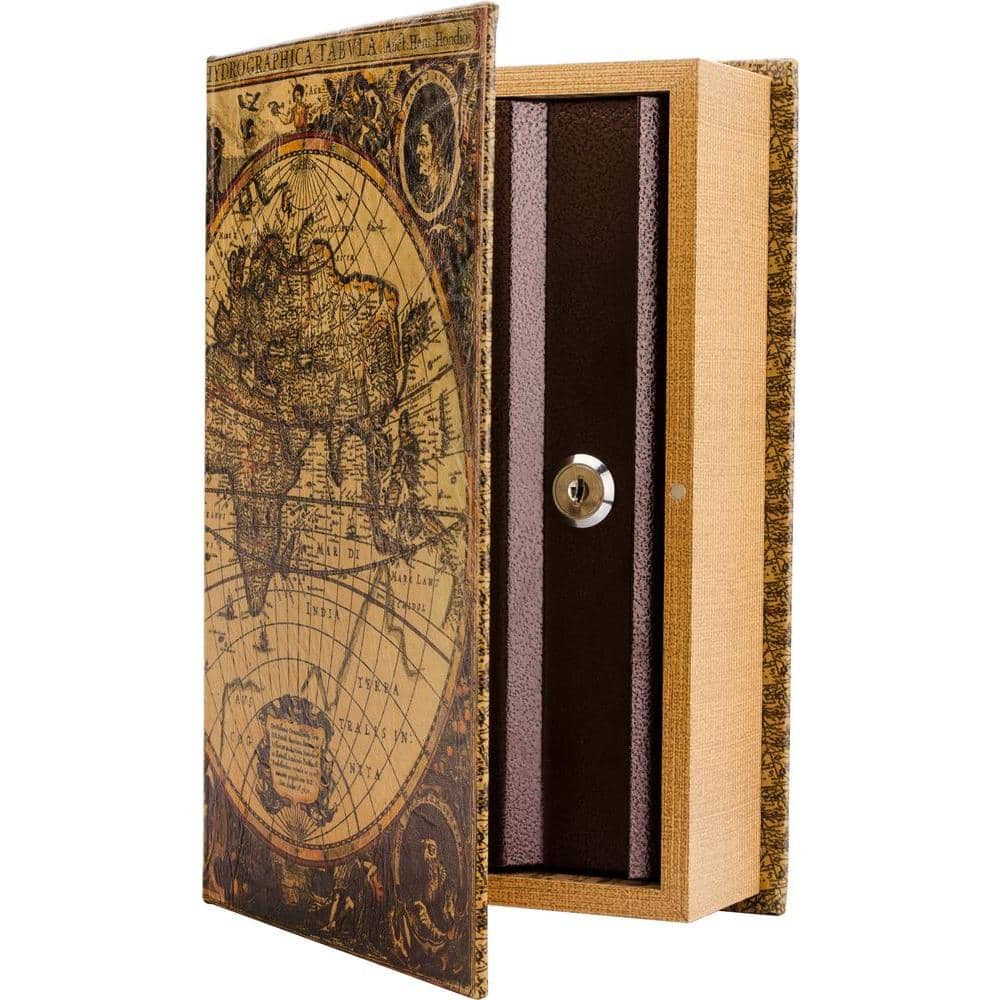 0.06 cu. ft. Antique Map Steel Book Lock Box Safe price history on PriceWatchPro