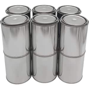 1-Pint Silver Paint Bucket, Empty Metal Pint Paint Cans with Lids (Pack of 12)
