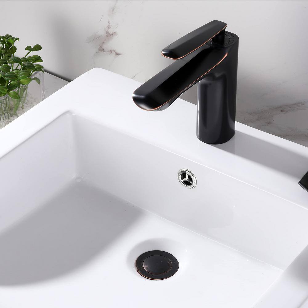 Oil Rubbed Bronze Bathroom Sink Pop-Up Drain Kit with Overflow