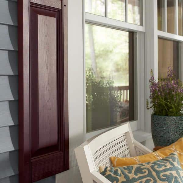 2 in. x 5 in. Polypropylene Raised Panel Gray Shutter Sample