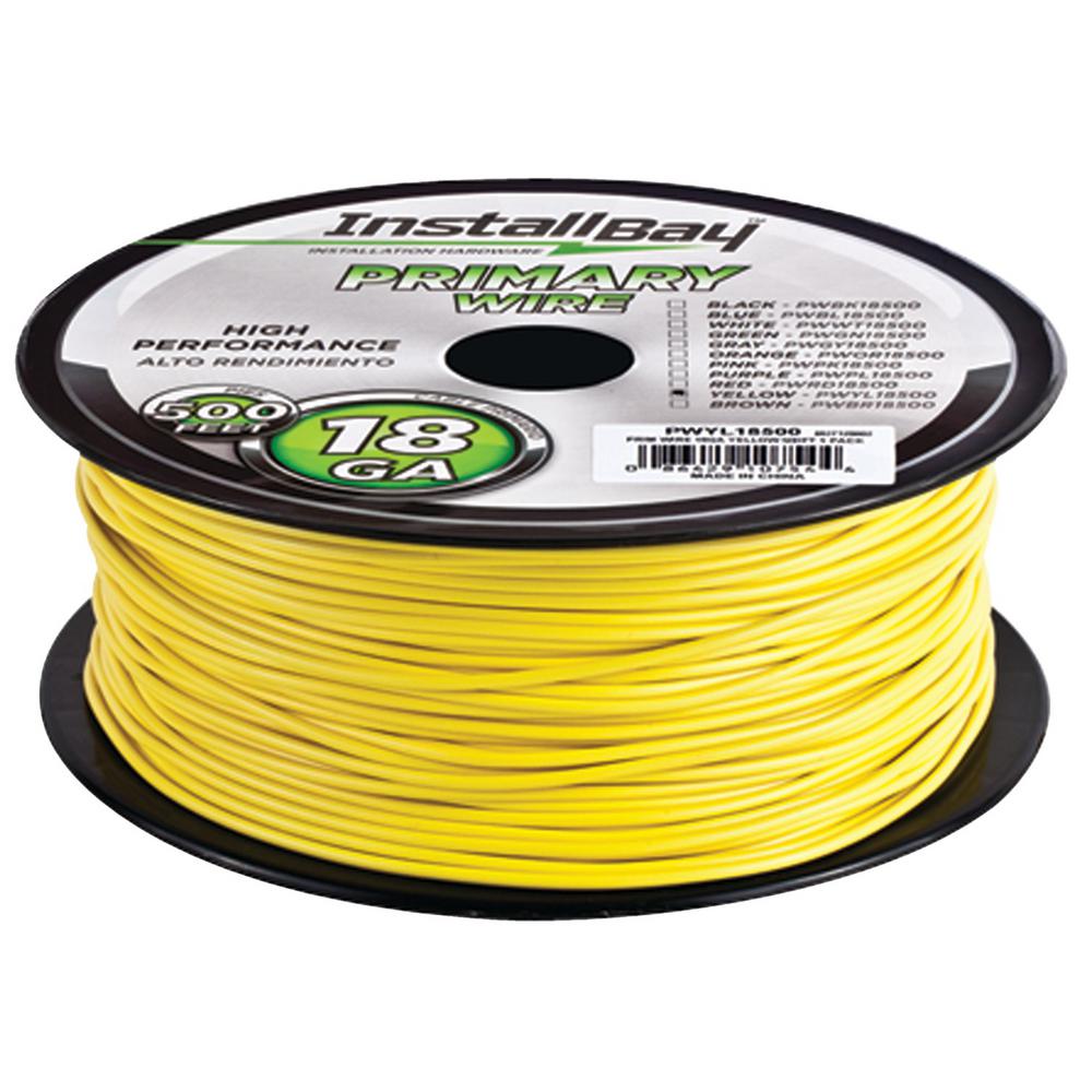 500 ft. 18/1 Primary Yellow Speaker Wire