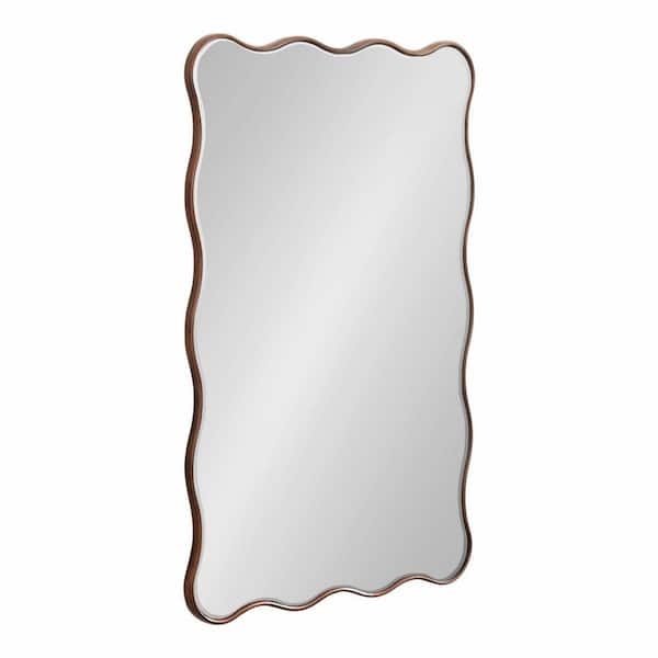 Kate and Laurel Viona Bronze 24 in. W x 36 in. H MidCentury Rectangle Wood Wall Mirror