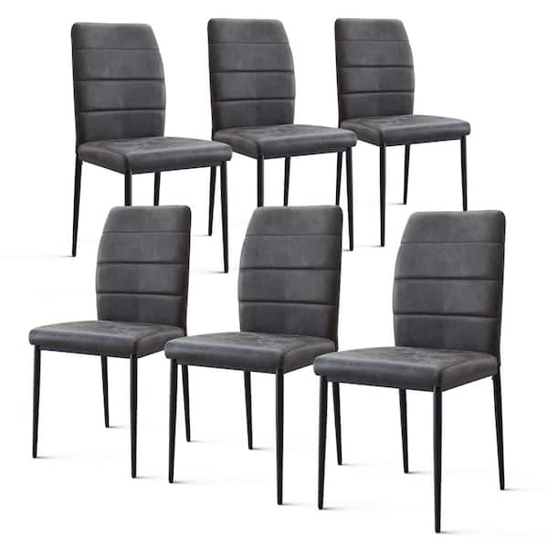 6 grey discount fabric dining chairs