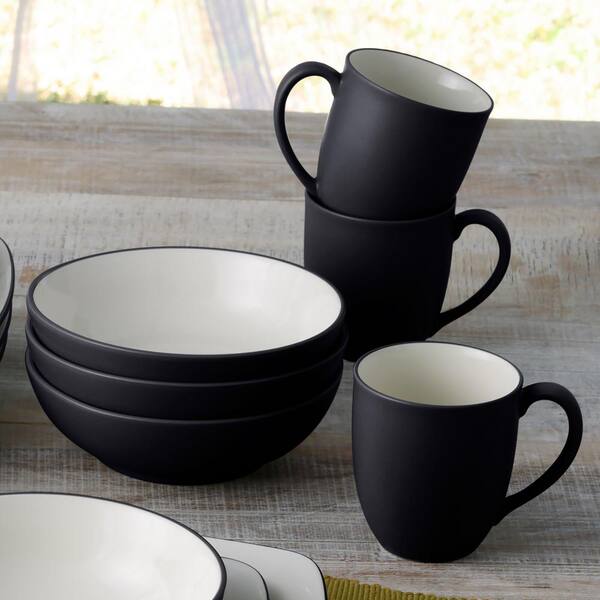Noritake Colorwave Graphite 16-Piece Square (Black) Stoneware