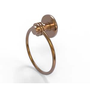 Mercury Collection Towel Ring with Dotted Accent in Brushed Bronze