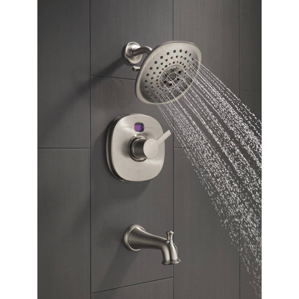 Modern Stainless Steel Wall Mounted Tub Spout with Diverter