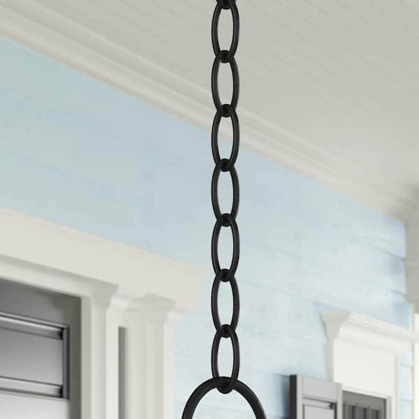 Accessories 6 ft. Textured Black Standard Decorative Chain