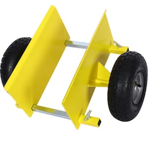 Ami 600 lbs. 10 in. Pneumatic Wheels Panel Dolly in Yellow