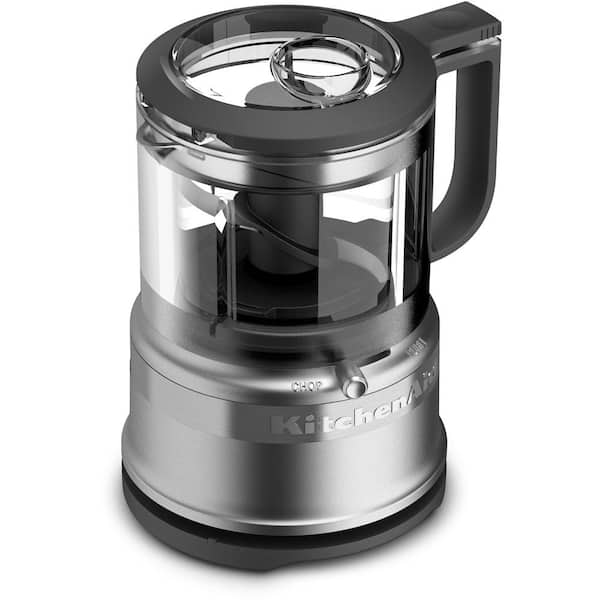 KitchenAid Mini 3.5-Cup 2-Speed Contour Silver Food Processor with Pulse Control