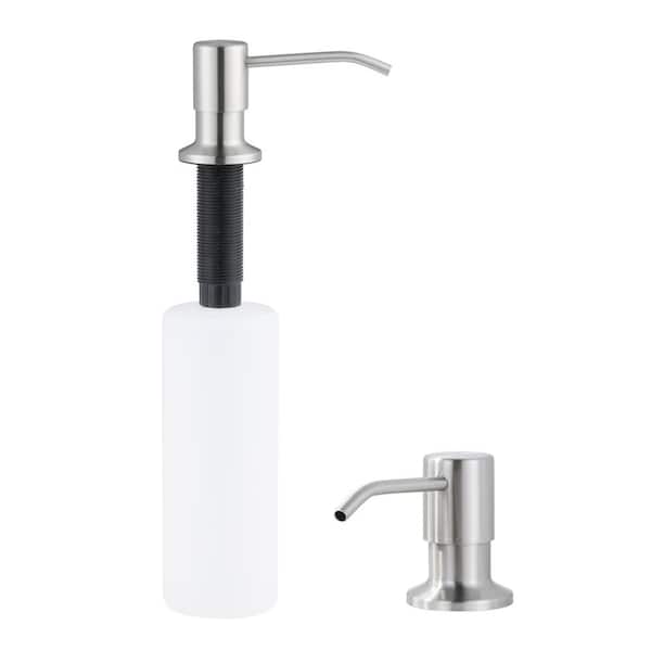 17 Oz. Kitchen Soap and Lotion Dispenser in Brushed Nickel