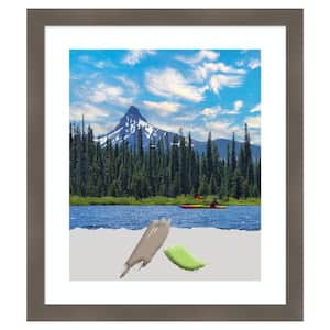 Edwin Clay Grey Wood Picture Frame Opening Size 20x24 in. (Matted To 16x20 in.)