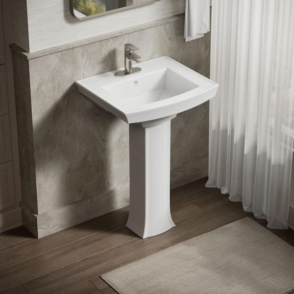 Archer Vitreous China Pedestal in White