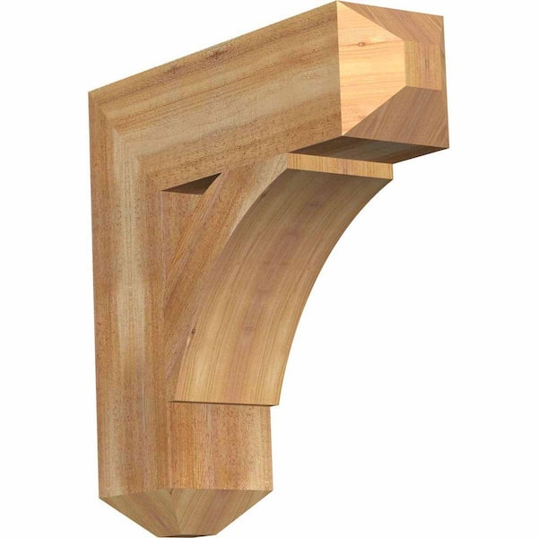 Ekena Millwork 6 in. x 22 in. x 22 in. Western Red Cedar Thorton Craftsman Rough Sawn Bracket
