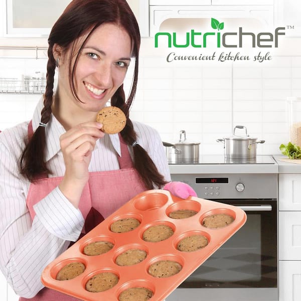 NutriChef 10-Piece Non-Stick Kitchen Oven Baking Pans - Steel