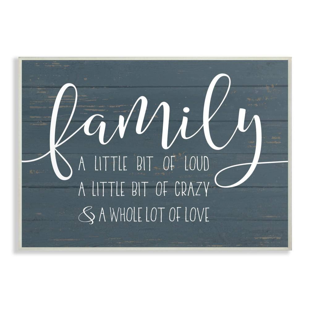 12.5 in. x 18.5 in. Family Loud Crazy Love by Lettered and Lined Print