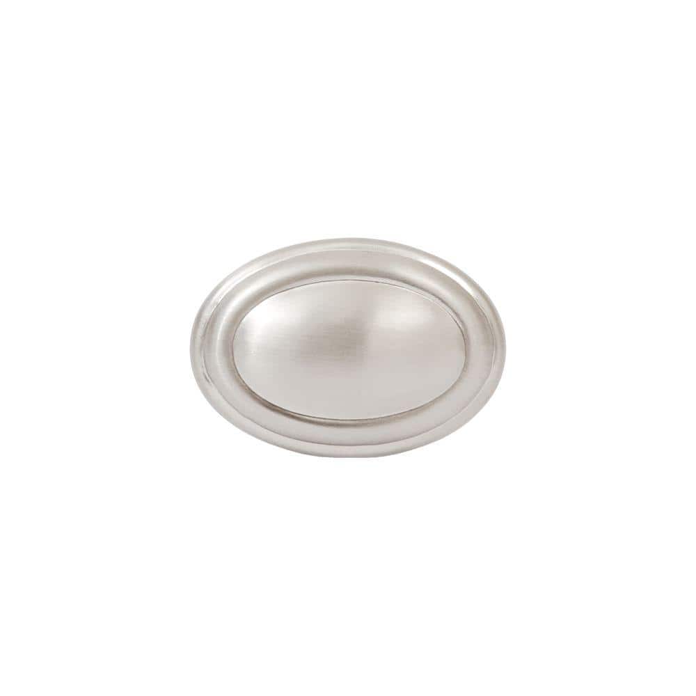 Symmetry 1-1/2 in. (38 mm) Traditional Satin Nickel Oval Cabinet Knob price history on PriceWatchPro