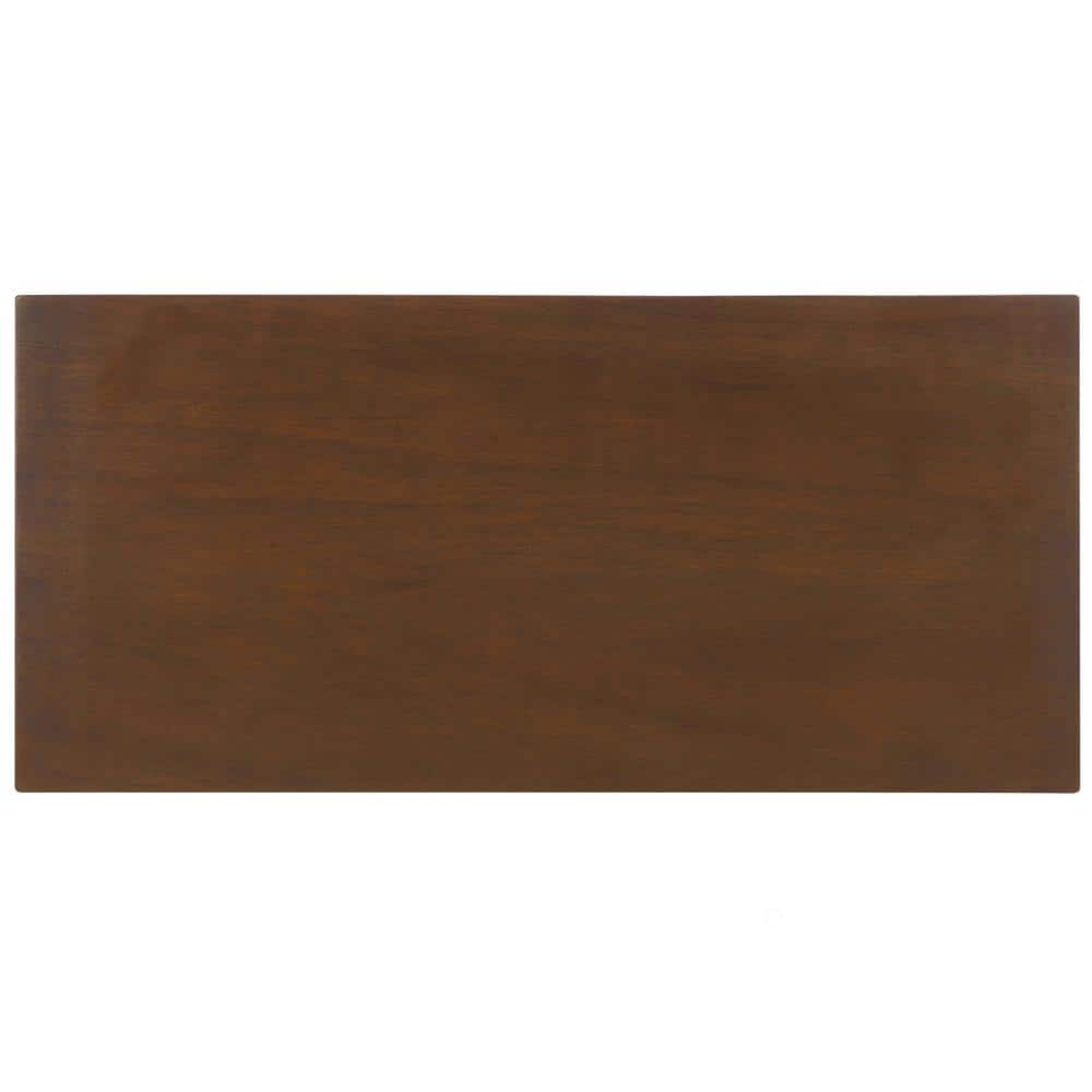 Dark Wood and Black Steel Console Table with Storage