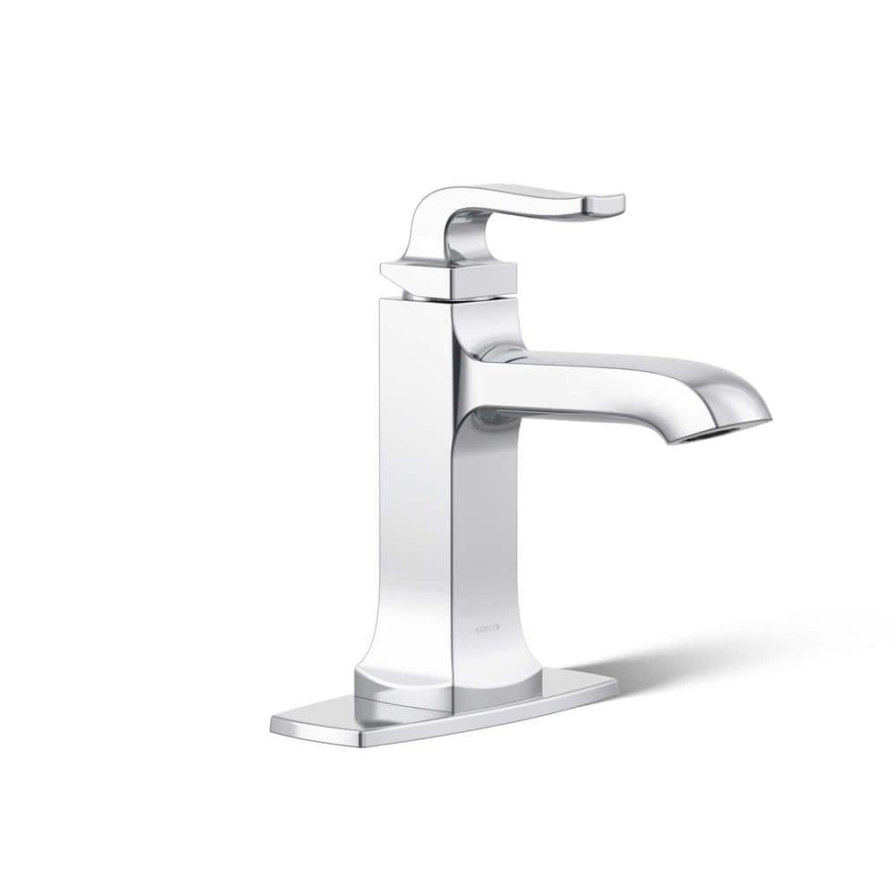 KOHLER Rubicon Single Hole Single Handle Bathroom Faucet in Polished Chrome