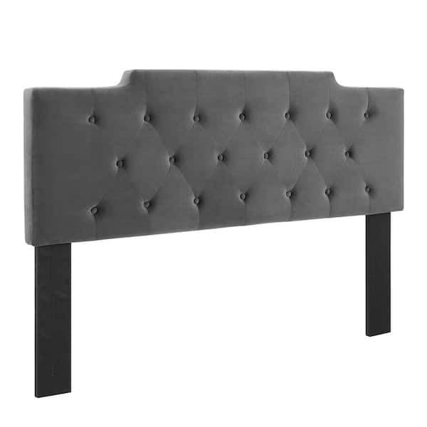 MODWAY Juliet in Charcoal Tufted Twin Performance Velvet Headboard