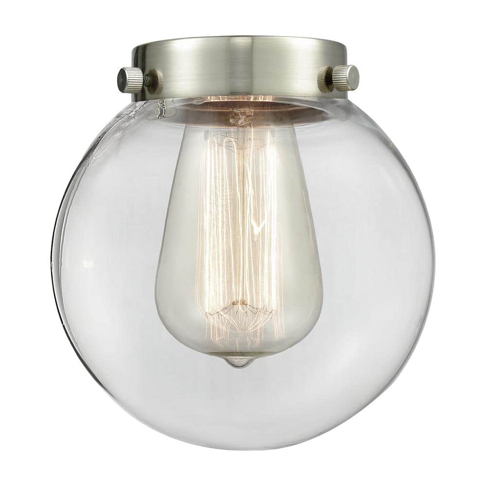 Ballston Urban Mini Globe Pendant in Brushed Brass with Clear Glass
