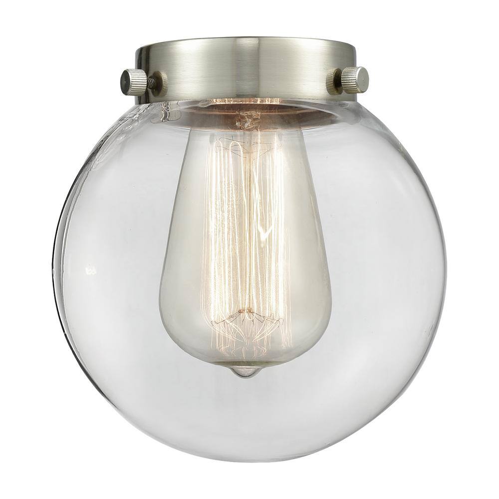 Satin Gold Mini Globe Pendant Light with Clear Glass Shade