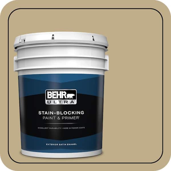 BEHR ULTRA 5 gal. #S320-4 Oat Field Satin Enamel Exterior Paint & Primer