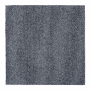 Nexus Smoke 19.7 in. x 19.7 in. Self Adhesive Carpet Floor Tile (12 Tiles/32.3 sq. ft.)