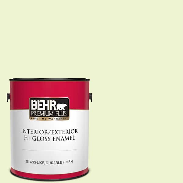 BEHR PREMIUM PLUS 1 gal. #420A-1 Green Shimmer Hi-Gloss Enamel Interior/Exterior Paint