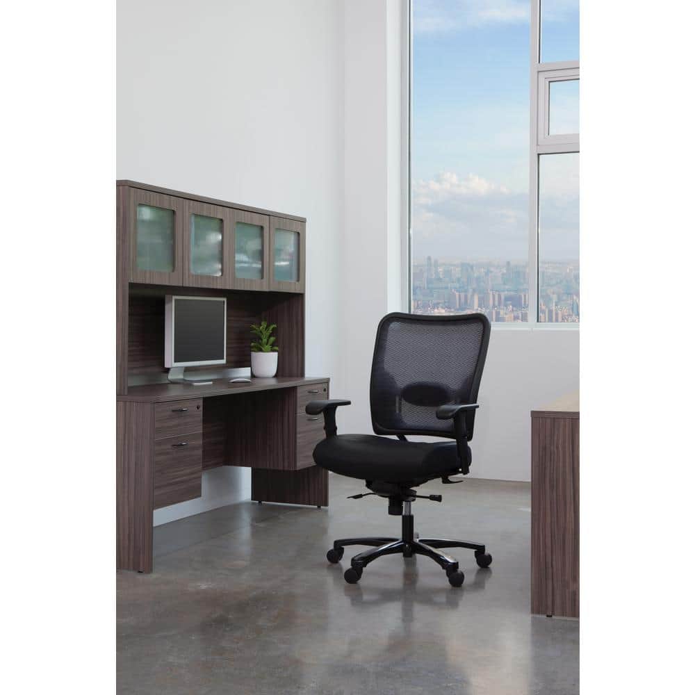 75-47A773 Double Air Grid Back & Layered Leather Seat Ergonomic Chair - Thumbnail 3