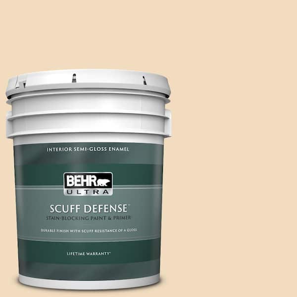 BEHR ULTRA 5 gal. #S270-1 Frosted Toffee Extra Durable Semi-Gloss Enamel Interior Paint & Primer