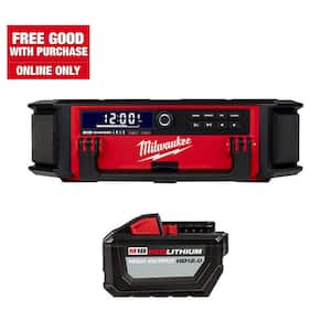 M18 18V Lithium-Ion Cordless PACKOUT Radio/Speaker with Built-In Charger and High Output 12.0Ah Battery