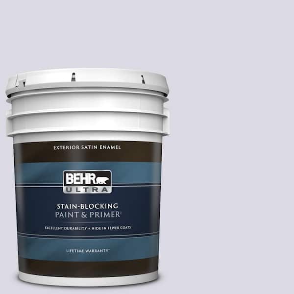 BEHR ULTRA 5 gal. #S570-1 Misty Lavender Satin Enamel Exterior Paint & Primer