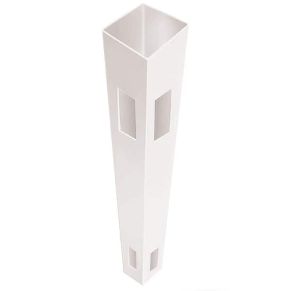 Barrette Outdoor Living 5 in. x 5 in. x 7 ft. White Vinyl Fence Corner Post (B)