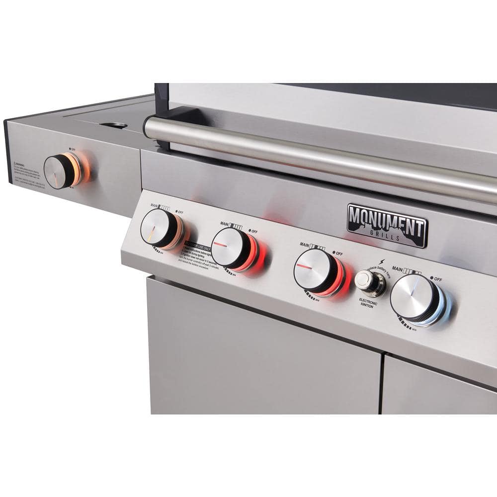Denali 6-Burner Stainless Steel Natural Gas Grill with Side Burner