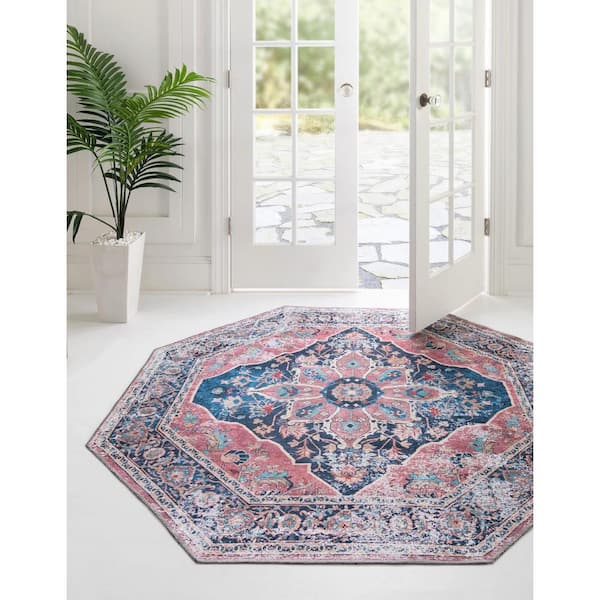 Yara Aramis Navy Blue 7 ft. 10 in. x 7 ft. 10 in. Area Rug