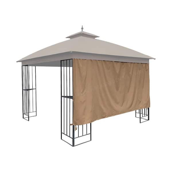 APEX GARDEN Universal 10 ft. Gazebo Privacy Screen Curtain (1 Side Wall Only)