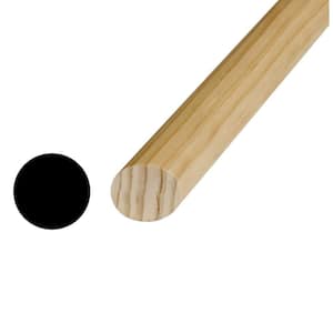 1-5/8 in. x 96 in. Pine Full-Round Moulding